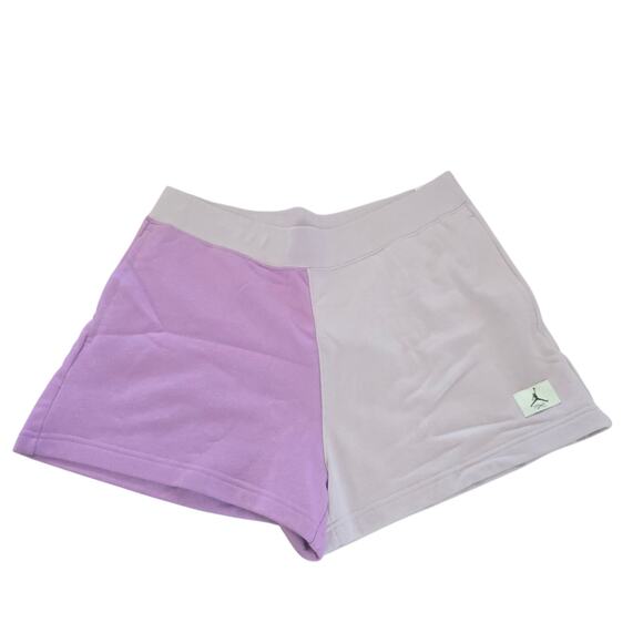NWT! Women's Jordan Flight Fleece Color-Block Shorts Pink Purple XL - Picture 6 of 9